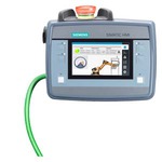 Купить 6AV2125-2DB23-0AX0 (6AV21252DB230AX0, 6AV2125-2DB23-OAXO, 6AV21252DB23OAXO) SIMATIC HMI, Мобильная панель KTP400F Mobile с втроенными разрешающей кнопкой и кнопкой аварийного останова, сенсорное и клавишное управление, широкоформатный TFT-дисплей с диагональю 4 дюйма, интерфейс Profinet, настройка в среде V13 SP1 с HSP