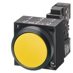 3SB3201-0AA31 (3SB32010AA31, 3SB32O1-OAA31, 3SB32O1OAA31) КОМПЛЕКТНОЕ УСТРОЙСТВО, КРУГЛАЯ КНОПКА ПЛОСКАЯ ЖЕЛТАЯ, 1НО + 1НЗ