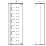 Купить 3SB3806-2AA3 (3SB38062AA3, 3SB38O6-2AA3, 3SB38O62AA3) ПУСТОЙ КОРПУС МЕТАЛЛ 6 КОМАНДНЫХ ТОЧЕК СЕРАЯ КРЫШКА ДЛЯ МЕТРИЧЕСКОГО ЗАВИНЧИВАНИЯ