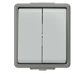 Купить 5TA4708 (5TA47O8) DELTA FLACHE ВЫКЛЮЧАТЕЛЬ 10А 250В НАВЕСНОГО МОНТАЖА IP44 С ЗАЩИТОЙ ОТ БРЫЗГ  2 КЛАВИШИ ДЛЯ ВКЛ/ВЫКЛ ИЗ 2-Х МЕСТ