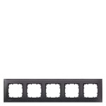 Купить 5TG1205-2 (5TG12052, 5TG12O5-2, 5TG12O52) DELTA MIRO РАМКА 5-МЕСТН. СТЕКЛО ЧЕРНОЕ