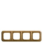 5TG1614 DELTA NATURE ТЕМНЫЙ ДУБ РАМКА 4-МЕСТНАЯ 81ММ