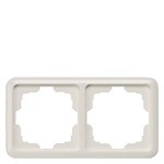 Купить 5TG1802 (5TG18O2) DELTA PROFIL ТИТАНОВО-БЕЛЫЙ РАМКА 2-МЕСТНАЯ ВЫРЕЗАННАЯ 48Х48 151Х80MM