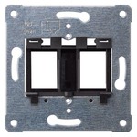 Купить 5TG2080 (5TG2O8O) ОПОРНАЯ ПАНЕЛЬ ЧЕРНАЯ ДЛЯ УСТАНОВКИ 2 JACK/PLUG РАЗЪЕМОВ