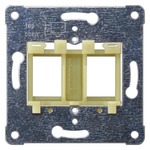 Купить 5TG2081 (5TG2O81) ОПОРНАЯ ПАНЕЛЬ ЖЕЛТАЯ ДЛЯ УСТАНОВКИ 2 JACK/PLUG РАЗЪЕМОВ