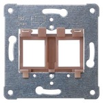 Купить 5TG2084 (5TG2O84) ОПОРНАЯ ПАНЕЛЬ КОРИЧНЕВАЯ ДЛЯ УСТАНОВКИ 2 JACK/PLUG РАЗЪЕМОВ
