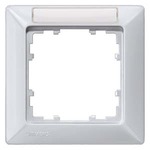 Купить 5TG2551-4 (5TG25514) DELTA LINE АЛЮМИНЕВЫЙ МЕТАЛЛИК РАМКА 1-МЕСТНАЯ 80X80MM  С ПОЛЕМ ДЛЯ НАДПИСИ