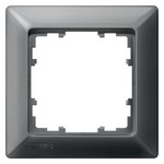 5TG2551-6 (5TG25516) DELTA LINE ЧЕРНЫЙ МЕТАЛЛИК РАМКА 1-МЕСТНАЯ 80X80MM