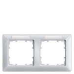 Купить 5TG2552-4 (5TG25524) DELTA LINE АЛЮМИНЕВЫЙ МЕТАЛЛИК РАМКА 2-МЕСТНАЯ 151X80MM ГОРИЗОНТАЛЬНАЯ С ПОЛЕМ ДЛЯ НАДПИСИ