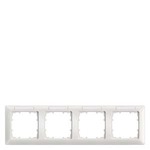 Купить 5TG2554-1 (5TG25541) DELTA LINE ТИТАНОВО-БЕЛЫЙ РАМКА  4-МЕСТНАЯ 293X80MM ГОРИЗОНТАЛЬНАЯ С ПОЛЕМ ДЛЯ НАДПИСИ