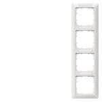 Купить 5TG2554-2 (5TG25542) DELTA LINE ТИТАНОВО-БЕЛЫЙ РАМКА  4-МЕСТНАЯ 293X80MM ВЕРТИКАЛЬНАЯ С ПОЛЕМ ДЛЯ НАДПИСИ
