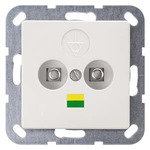 Купить 5TG2564 DELTA I-SYSTEM ТИТАНОВО-БЕЛЫЙ КРЫШКА ДЛЯ 2-МЕСТНОЙ КОАКСИАЛЬНОЙ РОЗЕТКИ 55X55MM