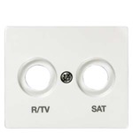 Купить 5TG5532-7WH (5TG55327WH) IRIS COVER PLATE FOR R, TV, SAT SOCKET OUTLETS 2 HOLES POLAR WHITE