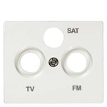 Купить 5TG5535-2WH (5TG55352WH) IRIS COVER PLATE FOR R, TV,SAT SOCKET OUTLETS 3 HOLES POLAR WHITE