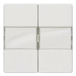 Купить 5TG6212 DELTA I-SYSTEM ТИТАНОВО-БЕЛЫЙ ВЫКЛЮЧАТЕЛЬ 2 КЛАВИШИ С ПОЛЕМ ДЛЯ НАДПИСИ 55X55MM