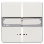 Купить 5TG7157 DELTA STYLE ТИТАНОВО-БЕЛЫЙ ВЫКЛЮЧАТЕЛЬ 2 КЛАВИШИ С ОКНОМ И ПОЛЕМ ДЛЯ НАДПИСИ 68Х68ММ