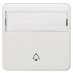 Купить 5TG7804 (5TG78O4) DELTA PROFIL ТИТАНОВО-БЕЛЫЙ ВЫКЛЮЧАТЕЛЬ 1 КЛАВИША С СИМВОЛОМ ЗВОНОК И ПОЛЕМ ДЛЯ НАДПИСИ