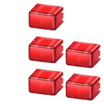 Купить 5TG8061 (5TG8O61) КОМПЛЕКТ КРЫШЕК ДЛЯ КНОПОК D=70ММ 5ШТxКРАСНЫЙ ПРОЗРАЧНЫЙ