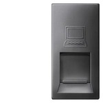 Купить 5TG9874-2CM (5TG98742CM) DELTA M-SYSTEM ЧЕРНЫЙ МЕТАЛЛИК МОДУЛЬНАЯ JACK РОЗЕТКА CAT5 RJ45 8/8 С ВЫКЛЮЧАТЕЛЕМ