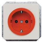 Купить 5UB1480 (5UB148O) DELTA PROFIL ТИТАНОВО-БЕЛЫЙ РОЗЕТКА SCHUKO ОРАНЖЕВОЕ ГНЕЗДО 10A DC/16А AC 250В С БЕЗРЕЗЬБОВЫМИ КОНТАКТНЫМИ ЗАЖИМАМИ