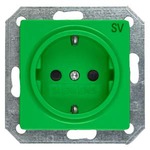 Купить 5UB1900 (5UB19OO) DELTA I-SYSTEM РОЗЕТКА SCHUKO С ЗАЩИТОЙ ОТ ПРИКОСНОВЕНИЯ НАДПИСЬ SV ЗЕЛЕНЫЙ, 55MM X 55MM