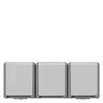 Купить 5UB4731 DELTA FLACHE РОЗЕТКА SCHUKO 3-МЕСТНАЯ С КРЫШКАМИ 10A DC/16А AC 250В IP44 ГОРИЗОНТАЛЬНОГО РАСПОЛОЖЕНИЯ НАВЕСНОГО МОНТАЖА БРЫЗГОЗАЩИЩЕННАЯ