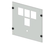 Купить 8PQ2040-6BA03 (8PQ20406BA03, 8PQ2O4O-6BAO3, 8PQ2O4O6BAO3) Крышка с вырезами: 4 измерителя, 1 выключатель 96X96/H400/W600