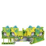 Купить 8WH3004-0CE07 (8WH30040CE07, 8WH3OO4-OCEO7, 8WH3OO4OCEO7) PE TERMINAL WITH QUICK CONNECTION, 4 CONNECT. POINTS, SECTION: 0.25 - 1.5 MM2, WIDTH:5.2 MM, COLOR: GREEN-YEL.
